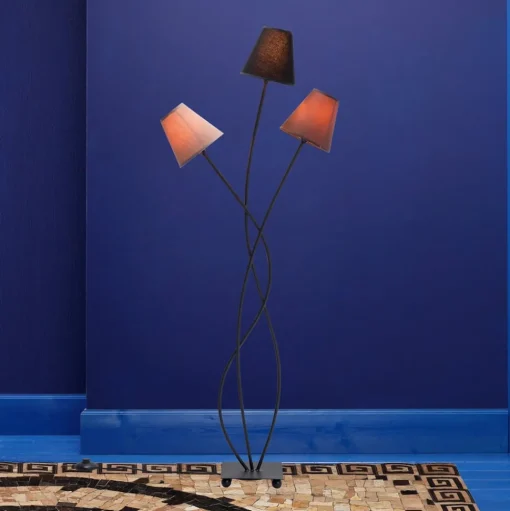 Kare Flexibele 3-lamps vloerlamp Mocca Tre