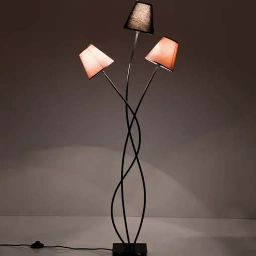 Kare Flexibele 3-lamps vloerlamp Mocca Tre