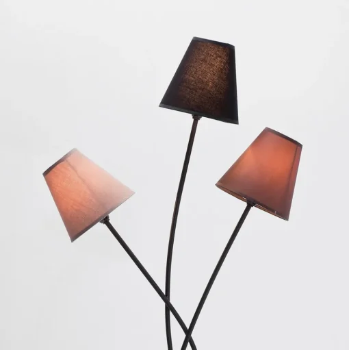 Kare Flexibele 3-lamps vloerlamp Mocca Tre