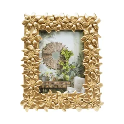 KARE fotolijst Bloem, 13 x 18 cm, polyresin, goudkleurig