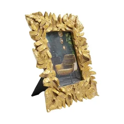 KARE fotolijst Gold Leaves, 10 x 15 cm, goudkleurig