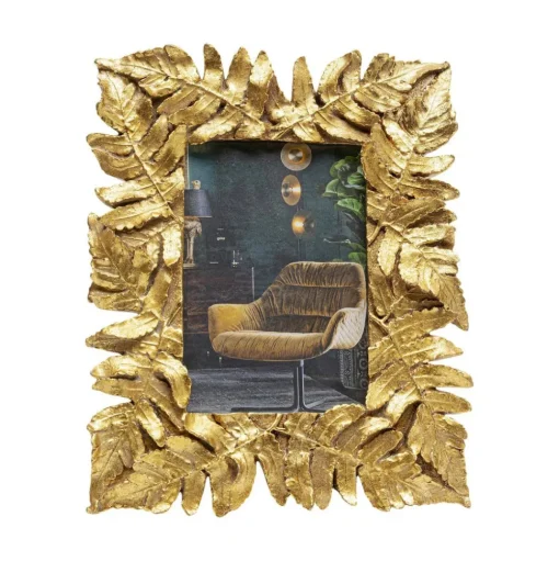 KARE fotolijst Gold Leaves, 10 x 15 cm, goudkleurig