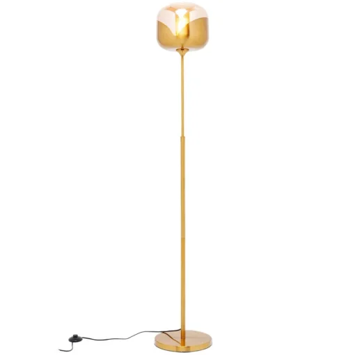 Kare Gouden Beker Bal vloerlamp goud