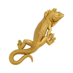 KARE Hagedis wandobject, gelakt polyresin, 31 x 11 cm, goud