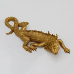 KARE Hagedis wandobject, gelakt polyresin, 31 x 11 cm, goud