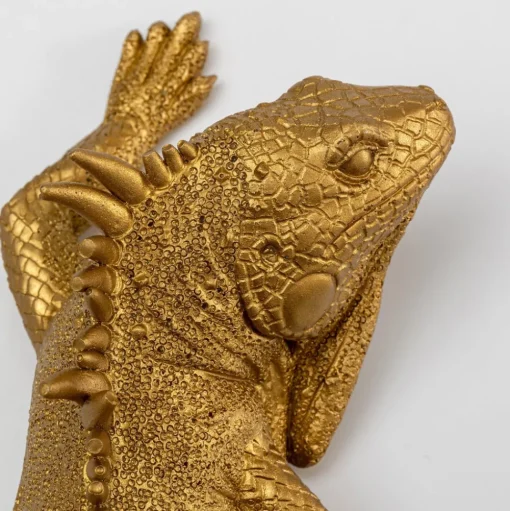 KARE Hagedis wandobject, gelakt polyresin, 31 x 11 cm, goud