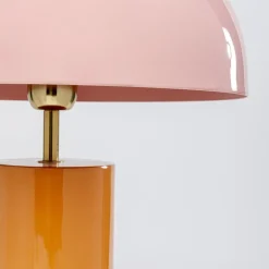 Kare Josy tafellamp, roze/oranje, staal, hoogte 51 cm