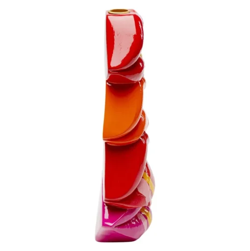 KARE Kandelaar Lips, hoogte 30 cm, polyresin, rood