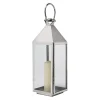 KARE lantaarn Giardino zilver, set van 4, roestvrij staal, glas