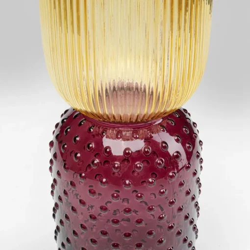 KARE Marvelous Duo vaas, hoogte 38cm, glas, geel, paars