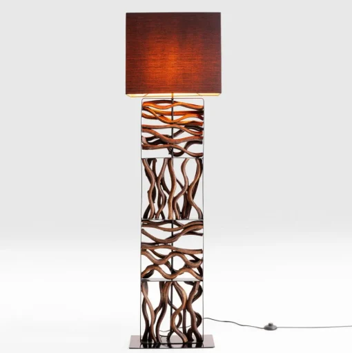 Kare Nature Wave vloerlamp met hout