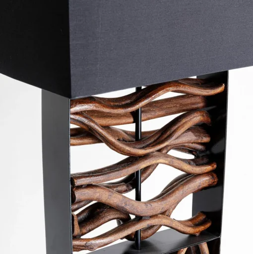 Kare Nature Wave vloerlamp met hout