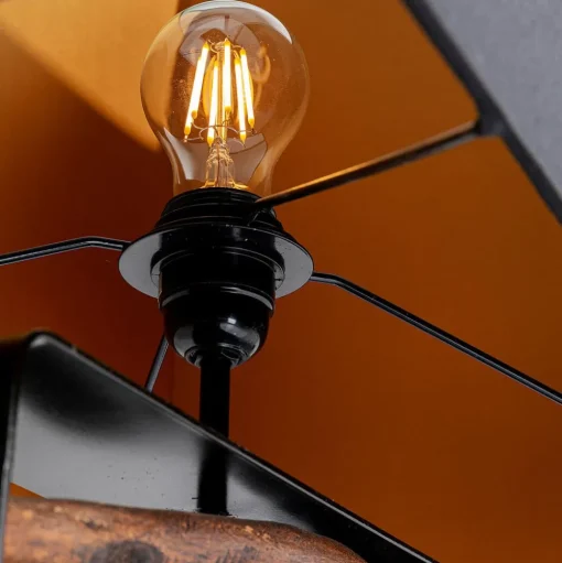 Kare Nature Wave vloerlamp met hout