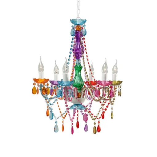 Kare Starlight Regenboog 6-lamps kroonluchter