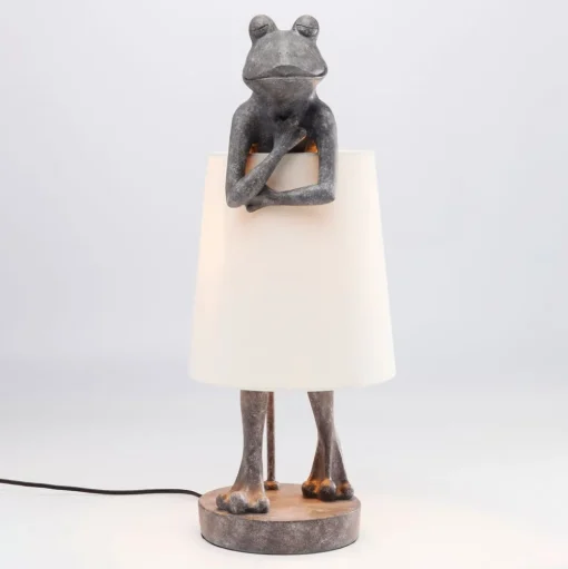 Kare tafellamp Kikker grijs