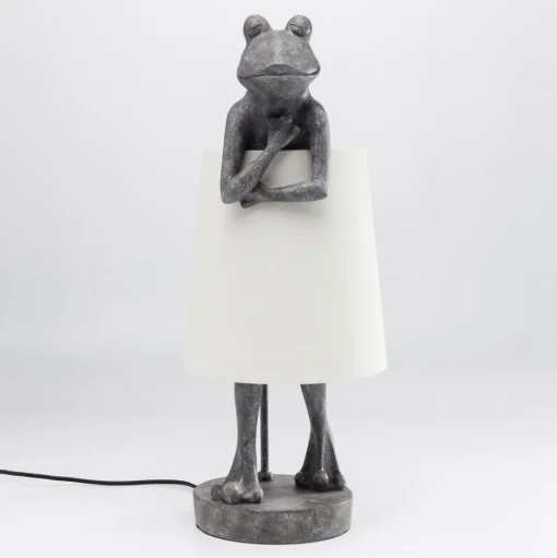 Kare tafellamp Kikker grijs