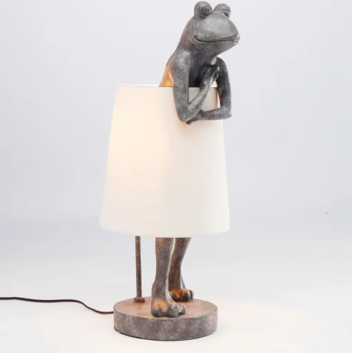 Kare tafellamp Kikker grijs