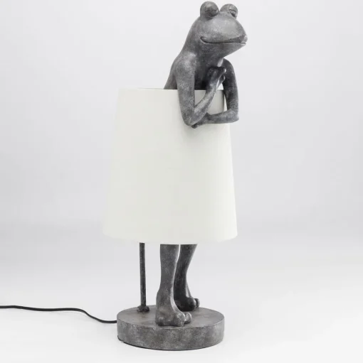 Kare tafellamp Kikker grijs
