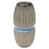 KARE Vaas Calabria, blauw/beige, porselein, handgemaakt