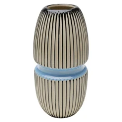 KARE Vaas Calabria, blauw/beige, porselein, handgemaakt