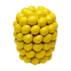 KARE Vaas Citroensap, hoogte 40 cm, Ø 31 cm, porselein, geel