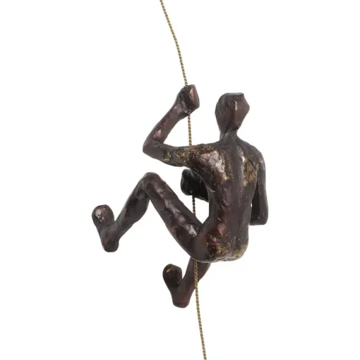 KARE wandobject Climber Rope, polyresin, hoogte 51 cm, bruin