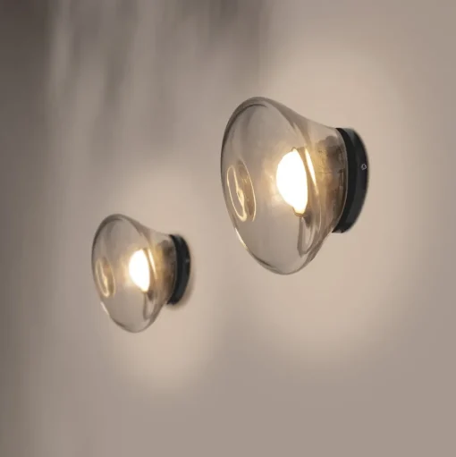 Karman Agua LED wandlamp, IP44, glas helder