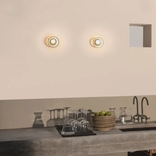 Karman Agua LED wandlamp, IP44, glas helder