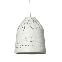 Karman Black Out buiten hanglamp, Ø 50 cm, wit