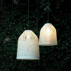 Karman Black Out buiten hanglamp, Ø 50 cm, wit