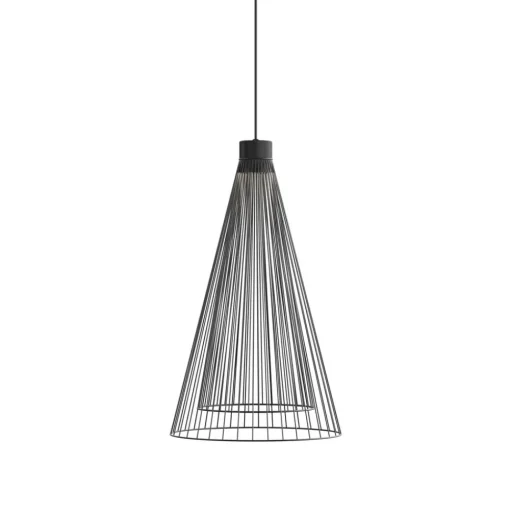 Karman LED buiten hanglamp Ikonika, zwart, Ø 40 cm, IP55