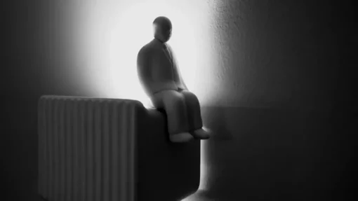 Karman Umarell deco-figuur, 15 cm doordacht