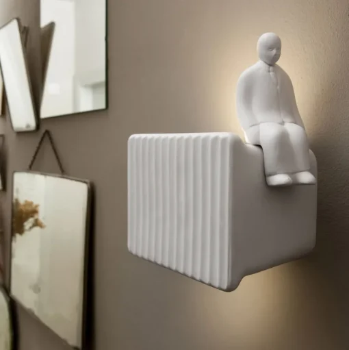 Karman Umarell decoratie figuur 13 cm, zittend