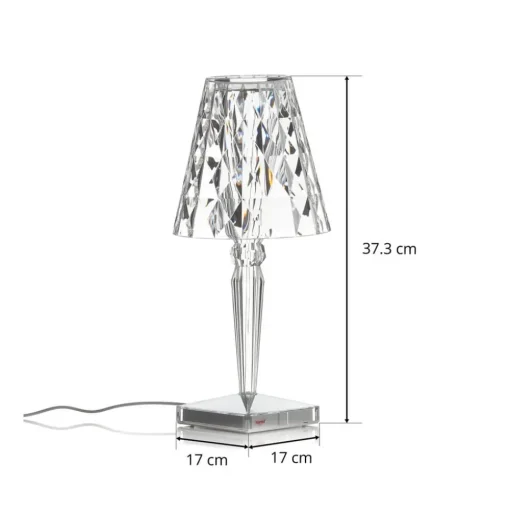 Kartell Big Battery - Tafellamp IP20, transparant