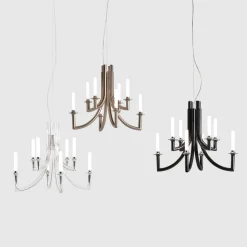 Kartell Khan kroonluchter, Ø 77 cm transparant
