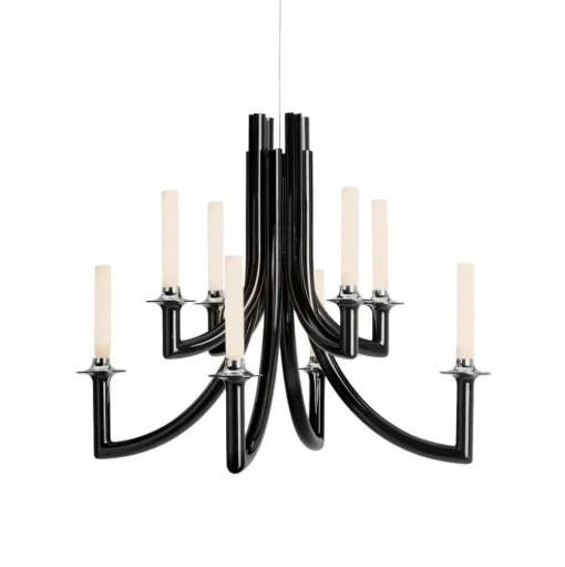 Kartell Khan kroonluchter, Ø 77 cm zwart