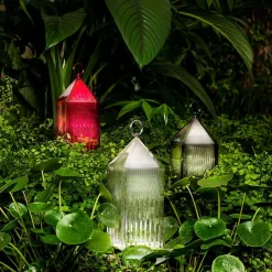 Kartell Lantern LED tafellamp, rookgrijs IP54