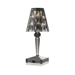 Kartell LED tafellamp Batterij, 26 cm, rookgrijs, IP54