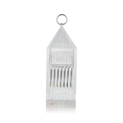 Kartell LED tafellamp Lantaarn, kristal, gerecycled, IP54