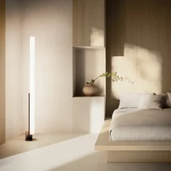 kdln LED vloerlamp Model T, zwart, hoogte 185 cm, dimmer