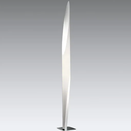 kdln vloerlamp Shakti, zilver, wit gesatineerd, hoogte 200 cm