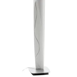 kdln vloerlamp Shakti, zilver, wit gesatineerd, hoogte 200 cm