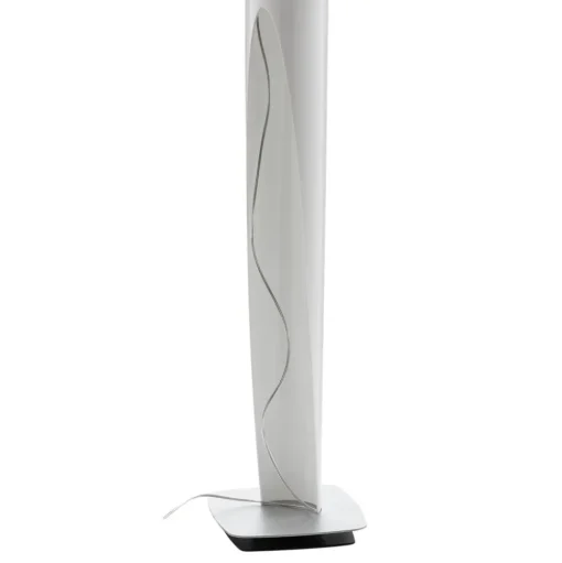 kdln vloerlamp Shakti, zilver, wit gesatineerd, hoogte 200 cm