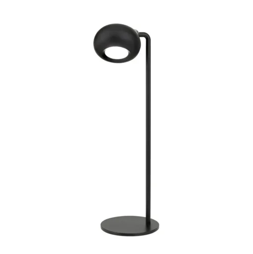 Kerby LED tafellamp, oplaadbaar, zwart, hoogte 40 cm, aluminium