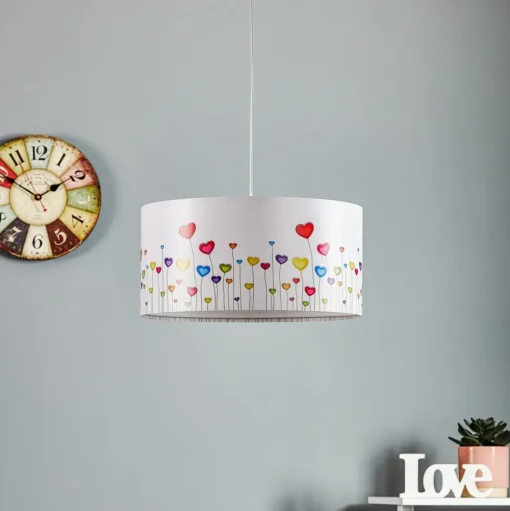 Kinderkamer hanglamp Hearts