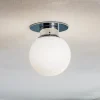 Klassieke bolvormige plafondlamp GLOBE, chroom