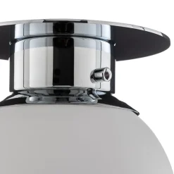 Klassieke bolvormige plafondlamp GLOBE, chroom