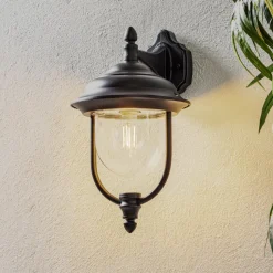 Klassieke buitenwandlamp PARMA hangend, zwart