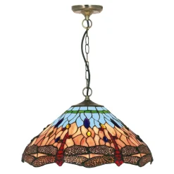 Klassieke Tiffany-stijl hanglamp DRAGONFLY