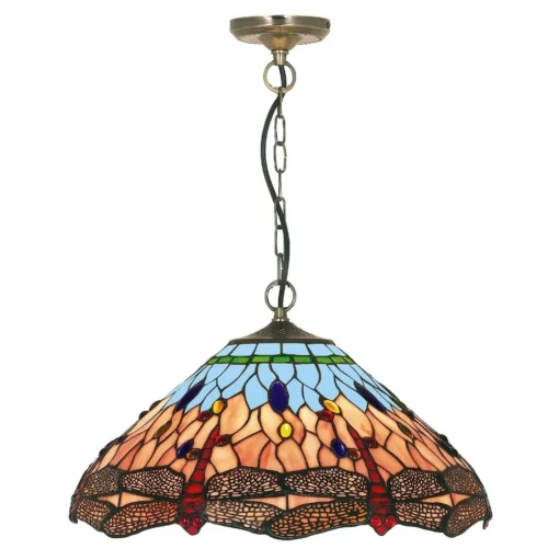 Klassieke Tiffany-stijl hanglamp DRAGONFLY